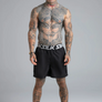 SikSilk - Black Cargo Swim Shorts